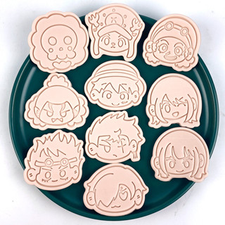 現貨 餅乾模具 新款海賊王路飛 餅乾3D立體按壓式 曲奇陶泥烘焙切模 花樣DIY造型工