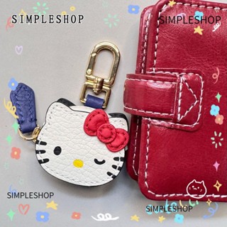 SIMPLESHOP 鑰匙扣,卡通皮包掛件,可愛帶拉鍊 Hello Kitty 鑰匙圈鑰匙配件