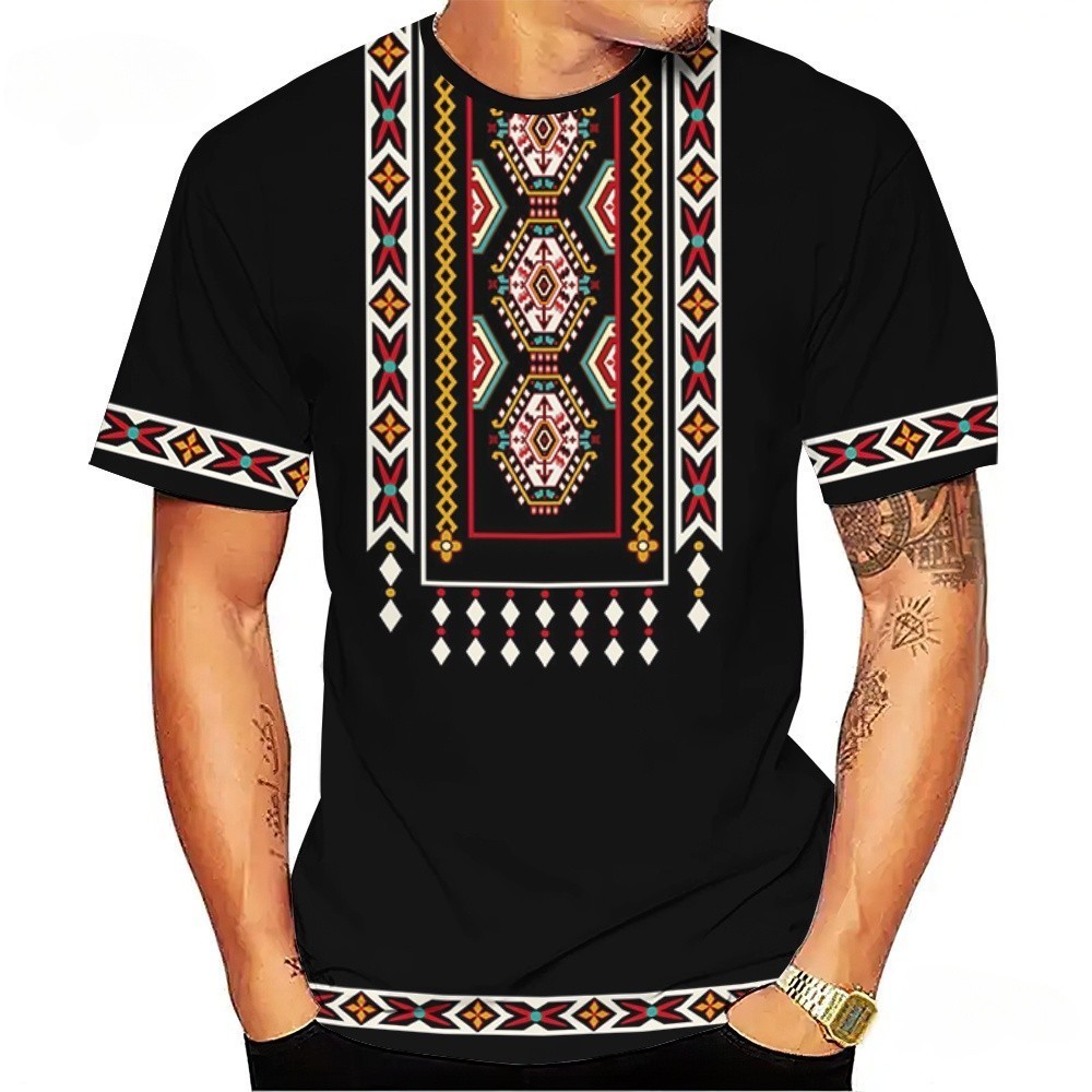 民族部落/富豪/雷斯塔黑色 Dashiki 襯衫/印度/蠟染/波西米亞/波西米亞