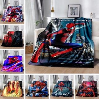 MARVEL 蜘蛛俠漫威毯子復仇者聯盟毯子卡通動漫超級英雄男孩客廳沙發3D列印床毯法蘭絨毯子柔軟保暖ff78