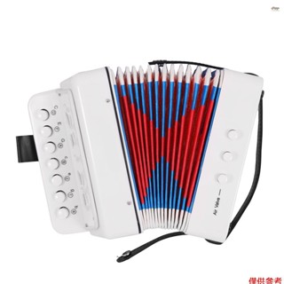 全新兒童迷你 10 鍵手風琴玩具 ABS 材料樂器玩具兒童兒童幼兒聖誕禮物