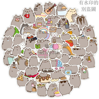 限時低價 100張入 胖吉貓 Pusheen The Cat 卡通防水貼紙 行李箱貼紙 機車貼紙 筆電貼紙