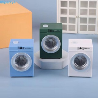 PERRY模擬滾筒洗衣機,模擬1：12娃娃屋迷你1/12洗衣機,洗衣店傢俱滾筒洗衣機微型玩具屋洗衣機