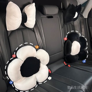 新品限時特惠💕汽車頭枕腰靠車載座椅靠枕氣質女神款花朵車用靠墊車內枕頭護頸枕 壹品生活家居