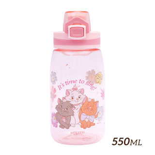 HOUSUXI迪士尼瑪麗貓Tritan彈蓋水瓶/ 550ml/ 新版 eslite誠品