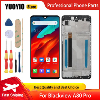 適用於 Blackview A80 A80 Pro A80 Plus 觸控式螢幕液晶顯示屏，相容帶框架更換的數字化儀元件