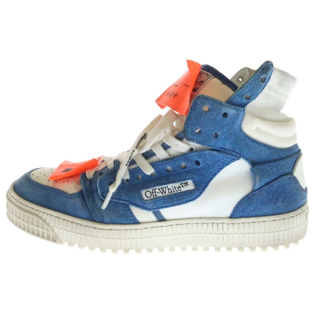 OFF-WHITE 灰白色灰白外場 3.0 高級露天高頂運動鞋白色 藍色 日本直送 二手