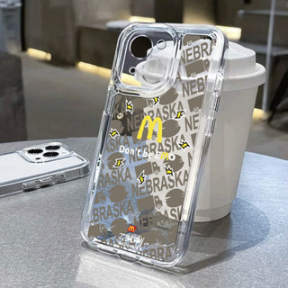 可愛的 M 透明軟手機殼適用於 IPhone 16 Pro Max 15pro 14 13promax 防震保護套保護殼