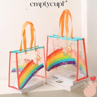 EMPTYCUP彩虹單肩包,PVC防水手提包,熱銷大容量游泳儲物袋海灘