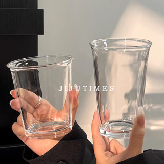 兒童水杯 啤酒杯 玻璃杯女新款2025高顏值簡約咖啡杯家用水杯早餐杯學生ins風杯子