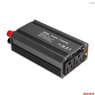 Winn 300W 電源逆變器 12V DC 至 110V AC 汽車轉換電源 QC3.0 帶 PD65W USB-C