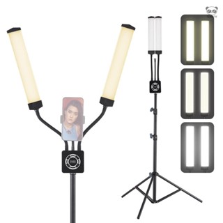 HD-100X 40W雙色溫攝影補光燈 雙臂LED燈 可多角度旋轉調整 遠端控制 軟管設計 196顆燈珠 3200K-5