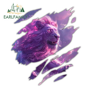 EARLFAMILY獅子卡通撕車貼時尚個性水瓶筆記本電腦汽車雨刮器PVC貼花藝術創意防水汽車配件