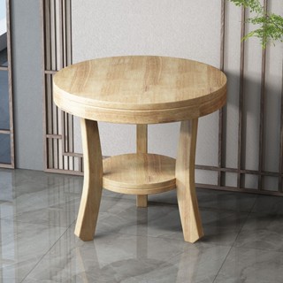 【客廳精品】茶几 小桌子 餐桌中式圓形茶几桌|全實木橡膠木|E0級漆丨可煮茶休閒 邊桌 沙發邊桌 矮桌 圓桌