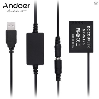 Andoer CP-W126 富士NP-W126假電池 帶5V 2A單USB升壓線 適用於富士X-T2, X-T3, X