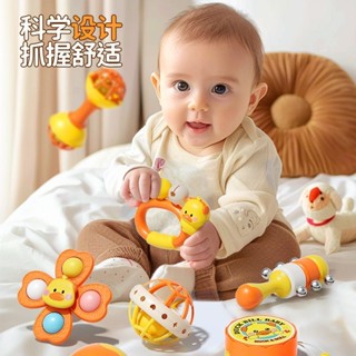 新品熱賣嬰兒玩具搖鈴套裝玩具0-1歲旋轉搖鈴新生寶寶安撫手拿手握智力