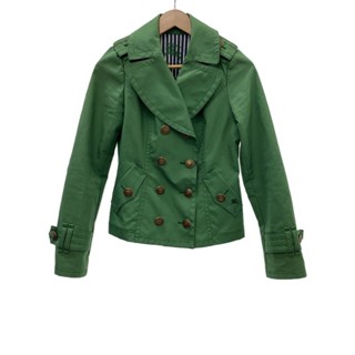 Burberry 巴寶莉 BLUE LABEL IRO 夾克外套 尼龍 藍色 綠色 日本直送 二手
