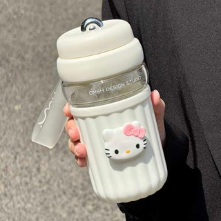 隨行杯 冷水壺 高顏值玻璃水杯女生2025新款辦公室泡茶杯子帶茶隔便攜隨行咖啡杯