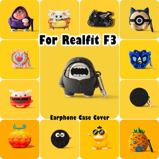 【Case Home】適用於 Realfit F3 Case 外殼軟矽膠時尚可愛卡通耳機套 NO.2