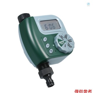 戶外花園灌溉控制器自動澆水定時器 1 出口可程式設計軟管水龍頭定時器花園自動澆水裝置不帶電池綠色