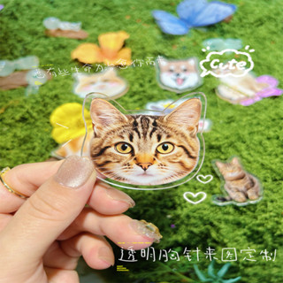 客製化 徽章 定製 胸針 貓咪 寵物照片 diy 貓頭 定做 胸針 人形 貓咪 異形 狗狗 透明徽章