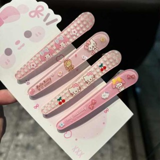 短髮髮飾 小髮夾 可愛格子三麗鷗鴨嘴夾甜美ins少女心劉海夾卡通百搭簡約網紅發卡