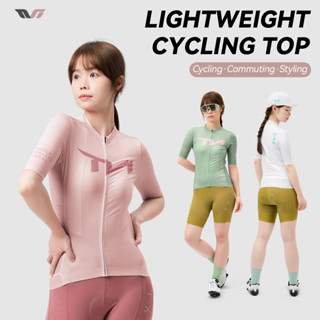 ROCKBROS TVI 女式騎行服透氣輕便減震騎行短袖通勤速乾舒適公路自行車山地車服