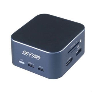 GALILEO 伽利略 Type-C 13 in 1 4K60 HDMI+網絡卡+讀卡機 多功能轉接器 轉換/轉 綠風潮