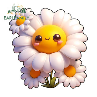 EARLFAMILY Lively Daisy 卡通車貼個性防刮 JDM 貼花適用於摩托車滑板擋風玻璃筆記本電腦卡車