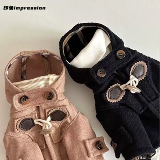 24H速發熱賣新品春季新品狗狗秋冬風衣 寵物衣服幼犬外套大衣防風服復古英倫兩腳衫泰迪犬