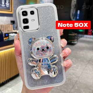 適用於 infinix Note 50S 50X 2025 手機殼帶熊支架支架外殼 Note50X Note50S Pr