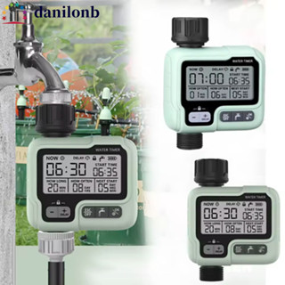 DANILO自動澆水定時器,可程式設計聰明的園林數位灌溉機,可安排時間大螢幕花園灑水器定時器