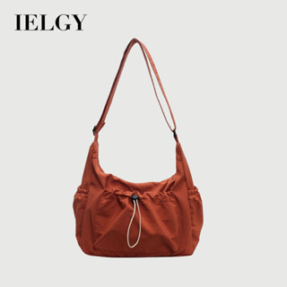 IELGY 簡約尼龍大容量休閒百搭單肩斜揹包 通勤