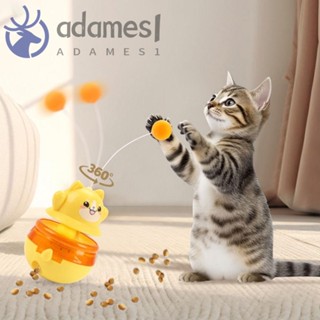ADAMES寵物不倒翁玩具,與頂球塑膠貓三合一互動玩具,寵物用品可愛的卡通貓漏食玩具對於小貓