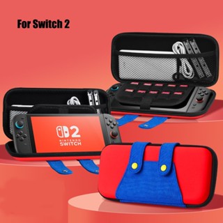 任天堂 馬裡奧大容量便攜包適用於 Nintendo Switch 2 超薄高階 EVA 旅行袋,帶 10 個遊戲墨盒配件