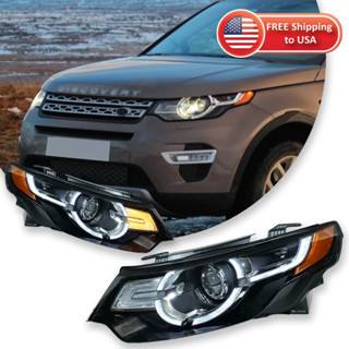 TYPY 車燈適用於 Discovery Sport 2016-2018 頭燈 LED 投影儀頭燈日間行車燈汽車配件