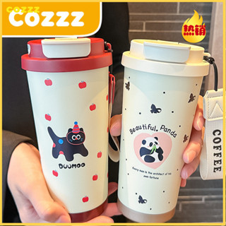 [cozzz]咖啡保溫杯 雙飲水杯 便攜水杯 夏季水杯 帶吸管水杯 隨行杯 隨身杯 水杯 水壺 咖啡隨行杯 500ml水