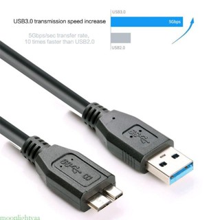 Moonlightyaa USB 數據線,用於外接硬碟驅動器磁碟 USB 3 0 到 Micro Lead 適配器線