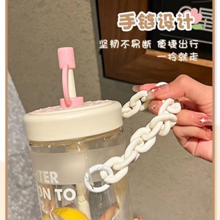 新品現貨水杯女生玻璃杯高顏值咖啡杯便攜式吸管杯子可愛風小眾冷萃杯20250608