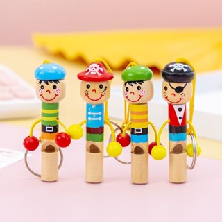 新品現貨卡通木質小海盜口哨玩具兒童吹奏樂器寶寶小哨子幼兒園獎品小禮物20250612