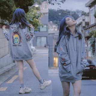 iu李知恩衣服春秋韓版寬鬆連帽oversize大學T百搭學生外套女潮Ready stock✨0513✨