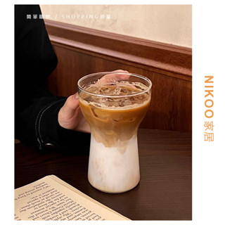 24H出貨 / ins玻璃咖啡杯玻璃杯簡約耐熱早餐氣泡水杯美式果汁雙層牛奶