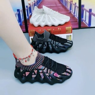 💕全場免運💕 八爪魚女鞋2025新款夏季飛織運動鞋透氣450休閒鞋韓版跑步鞋子女