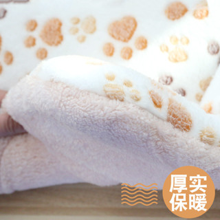 加厚毛絨墊子貓窩貓咪睡墊狗窩珊瑚絨狗毯子加棉墊子保暖窩墊[XF]
