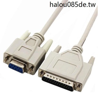 9孔轉25針RS232串列埠數據線DB9/DB25串列埠轉並口電腦連接票據印表機