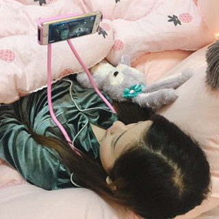 好物好價 創意懶人頸掛式手機支架 簡約便攜學生追劇網紅直播多功能懶人支架