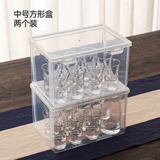 【臺灣熱銷】家用透明茶杯收納盒收納茶具配件防塵大容量整理盒桌面茶刷酒杯