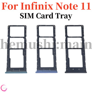用於 Infinix Note 11 X663 手機殼插槽支架手機部件的 SIM 卡託盤