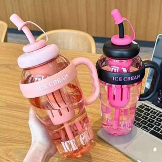 水壺 2000ml 2000ml 水壺 大容量水杯大麥克吸管杯女學生新款高顏值夏天茶水分離杯子冰霸杯