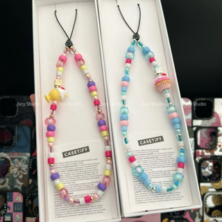 Casetify 夏季冰淇淋蛋糕珠手機手機瘋狂手腕ins鏈條掛繩